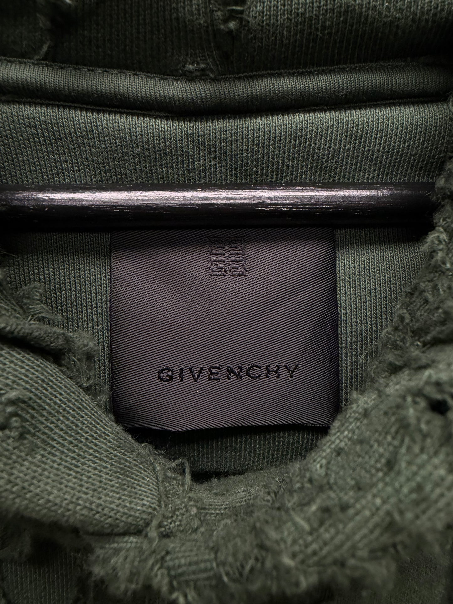 SS2022 Givenchy by Matthew Williams Boro Distressed Patchwork Hoodie