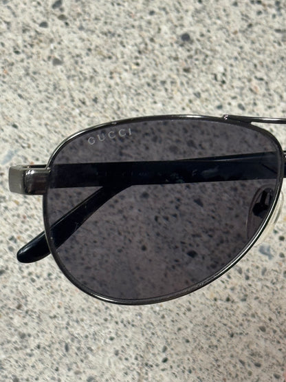 Gucci Black Tinted Aviator Sunglasses