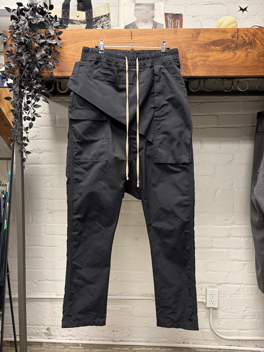 SS2013 Rick Owens ‘Island’ Drawstring ‘Memphis’ Black Drop Crotch Pants