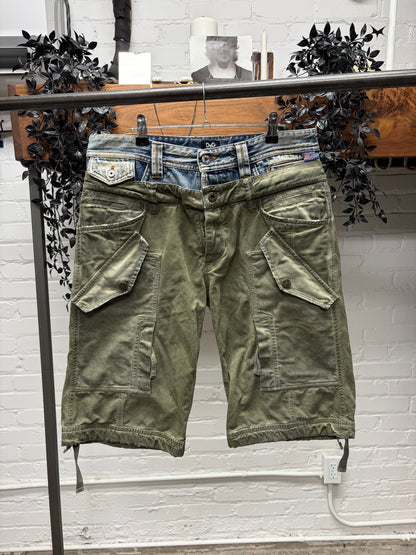 2000s Dolce & Gabbana ‘Double Layered’ Denim Cargo Shorts