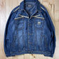 Marithe Francois Girbaud Darted Blue Denim Trucker Jacket