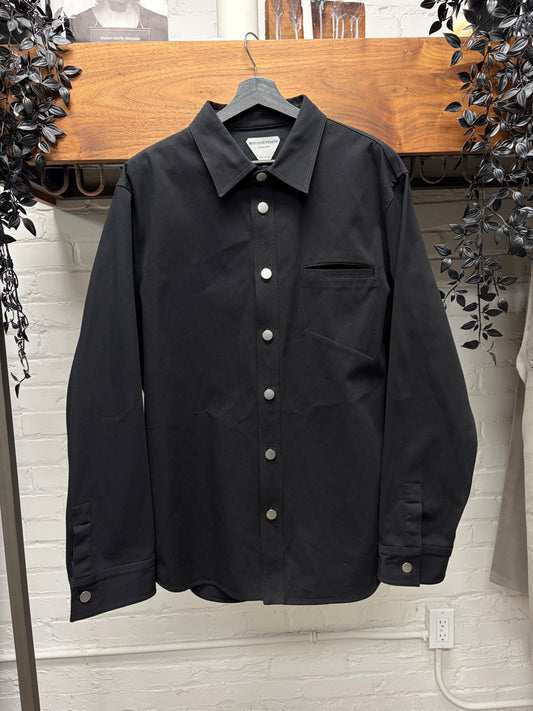 SS2020 Bottega Veneta Twill ‘Single Welt Pocket’ Oversized Black Work-Shirt