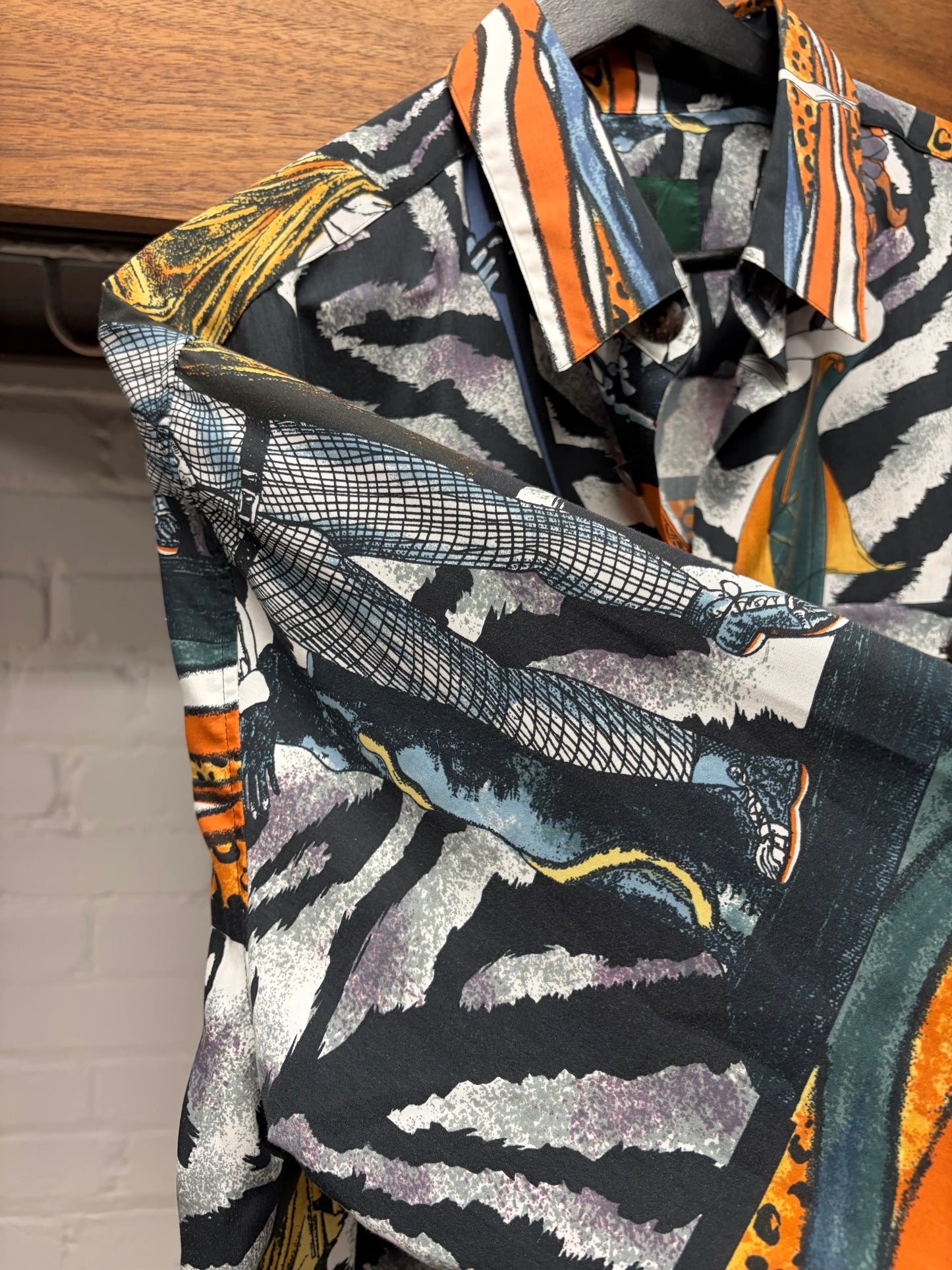 Vintage Jean Paul Gaultier ‘Mixed Art Collage’ Button Up Shirt