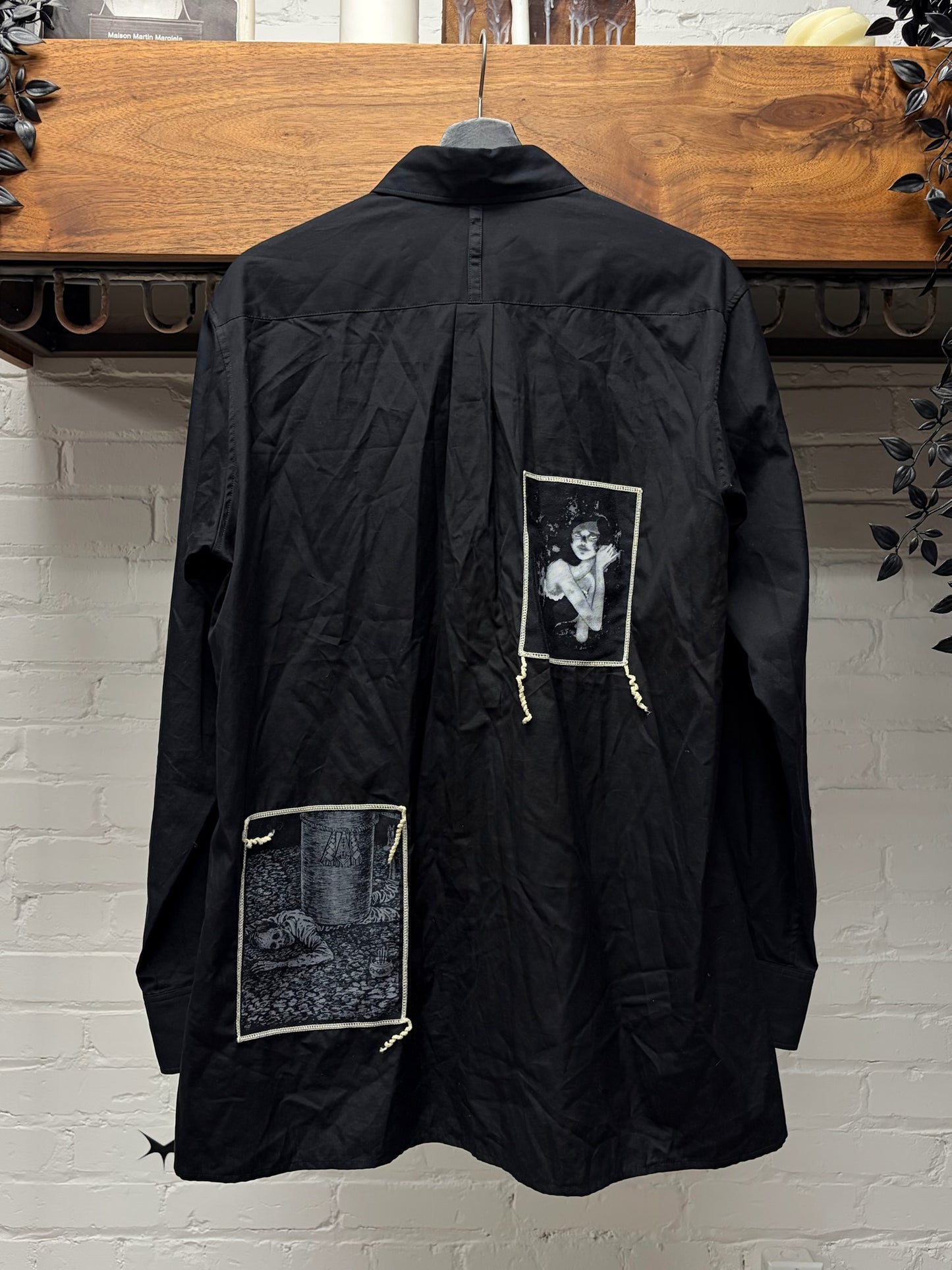 Yohji Yamamoto ‘Junji Ito’ Uzumaki Black Patchwork S’Yte Button Up Shirt