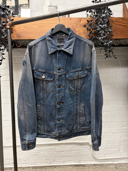 Saint Laurent ‘Garment Dyed’ Blue Denim Trucker Jacket