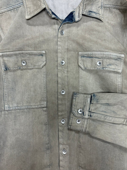 AW2022 Rick Owens ‘Mineral/Pearl’ Denim Overshirt