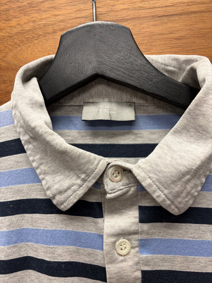 SS2005 Dior Homme by Hedi Slimane ‘Guitar’ Blue/Grey Striped Polo