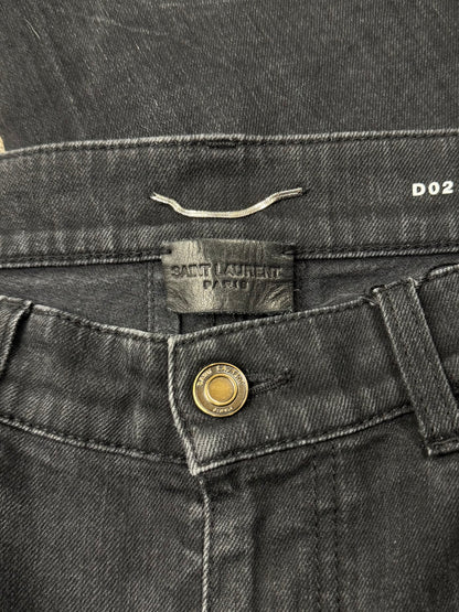 SS2016 Saint Laurent by Hedi Slimane Leather Studded ‘D02’ Denim