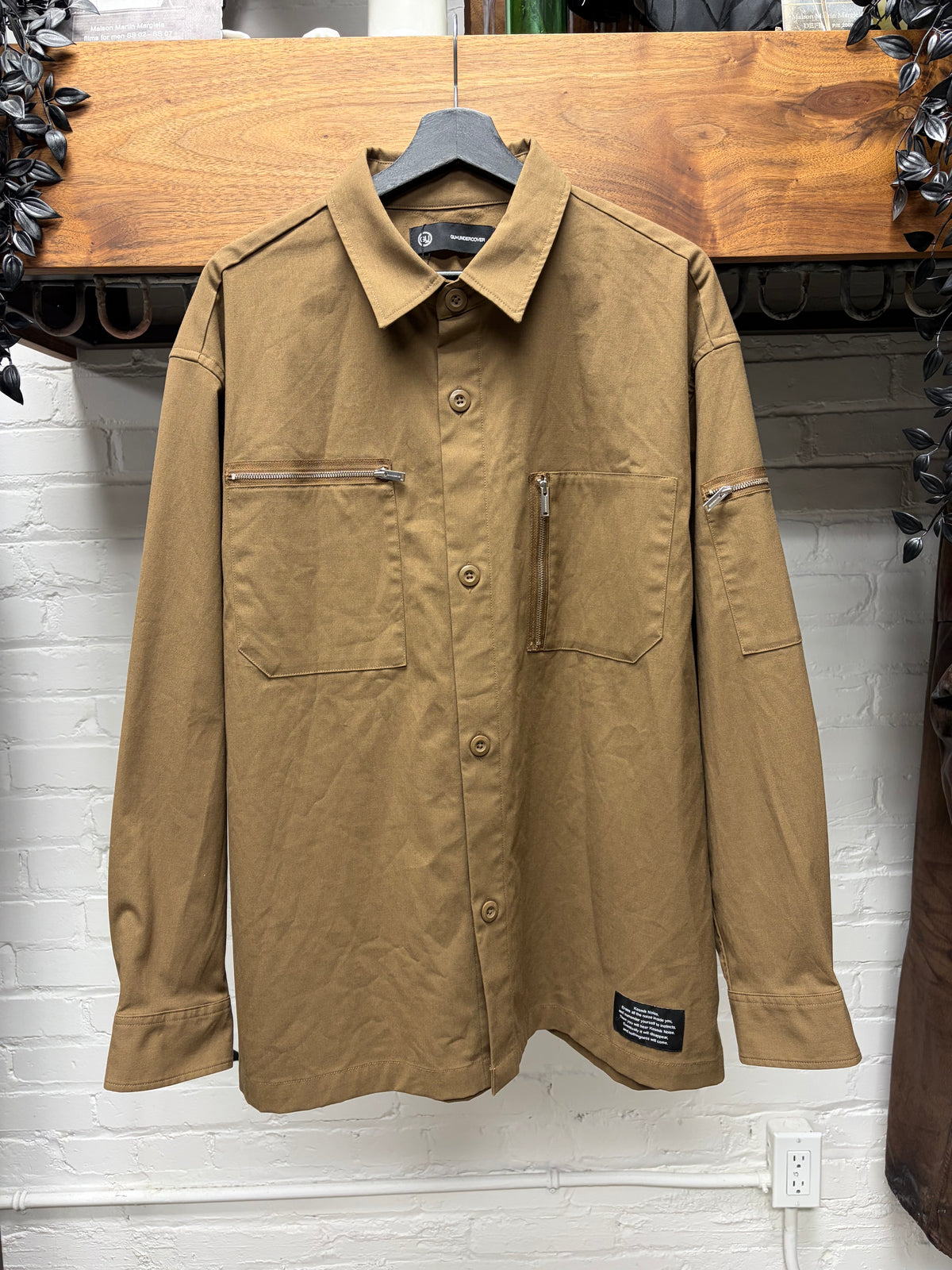 Undercover x GU Brown Zipper Pocket Work Shirt