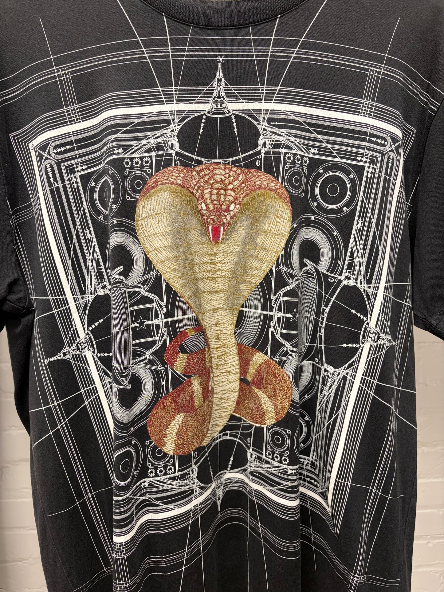 AW2016 Givenchy ‘Cobra Snake’ Black Graphic T-Shirt