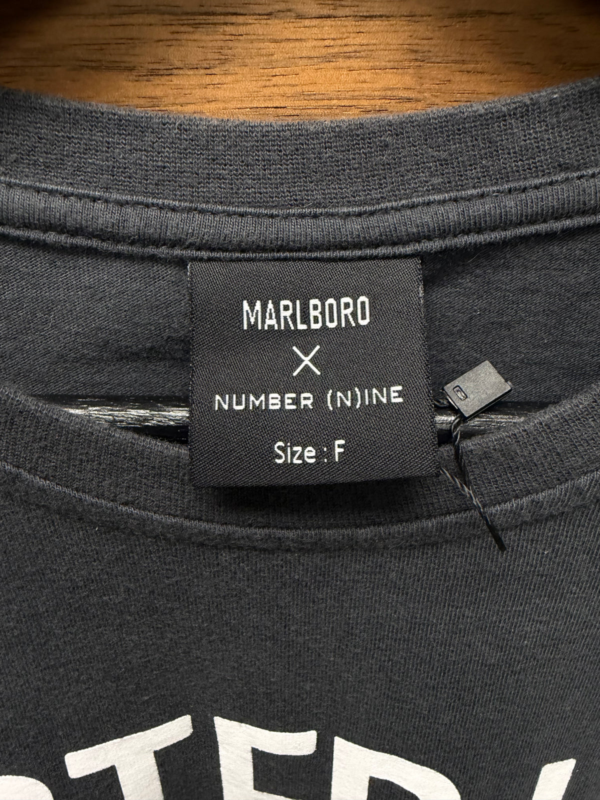 Number (N)ine x Marlboro ‘Step up Out of Your Box’ Black Slogan T-Shirt