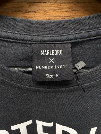 Number (N)ine x Marlboro ‘Step up Out of Your Box’ Black Slogan T-Shirt