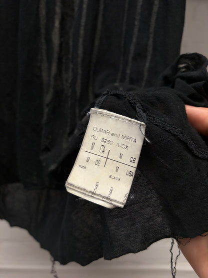 SS2007 Rick Owens ‘Drake’ Bleached Vomit Distressed Black T-Shirt