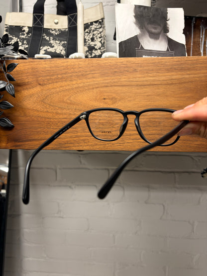 Prada Rounded Shape Black  Optical Glasses Frames
