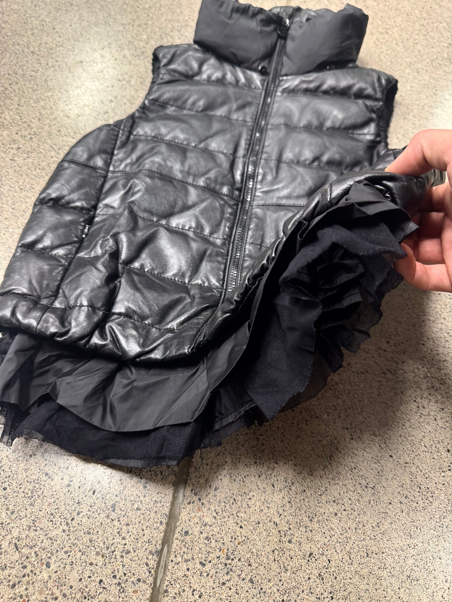 Roberto Cavalli ‘Skirted’ Black Puffer Vest