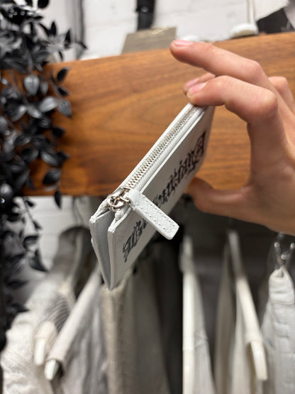 AW2023 Balenciaga ‘Heavy Metal’ White Leather Cardholder Wallet