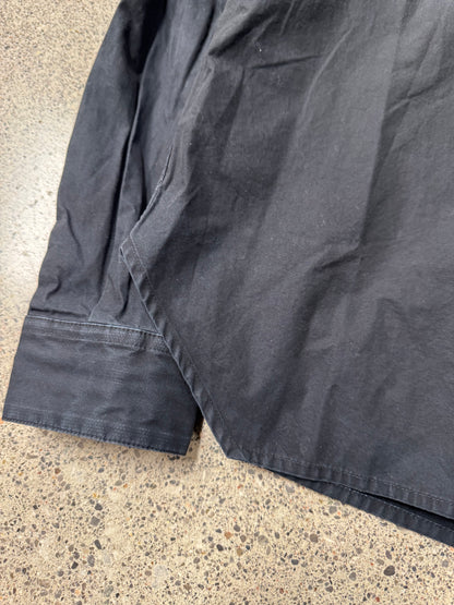 AW2021 Rick Owens ‘Gethsemane’ Mainline Black Cotton Work-Shirt