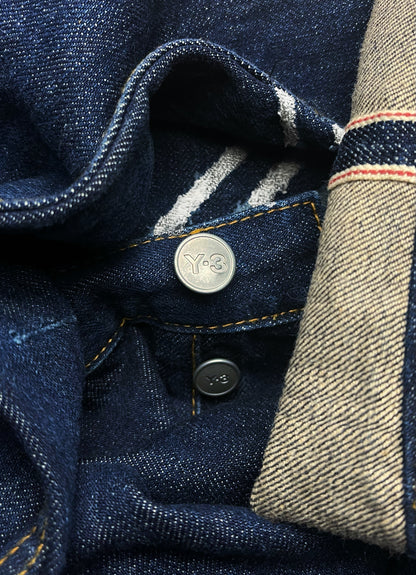Spring Summer 2004 Y-3  Yohji Yamamoto x Adidas 3 Stripe ‘Slash’ Selvedge Denim