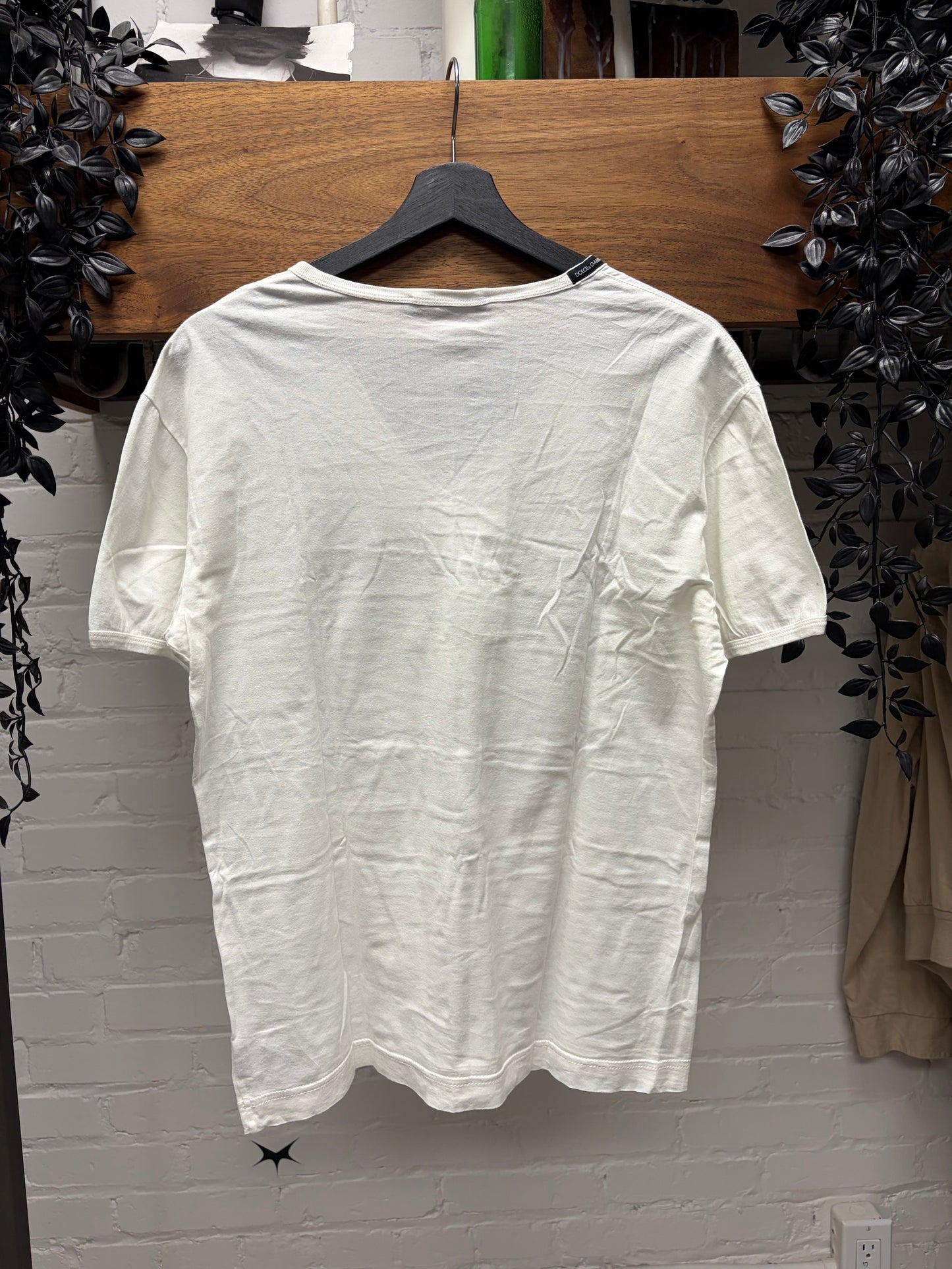 2000s Dolce & Gabbana ‘Marilyn Monroe’ V-Neck White Portrait T-Shirt