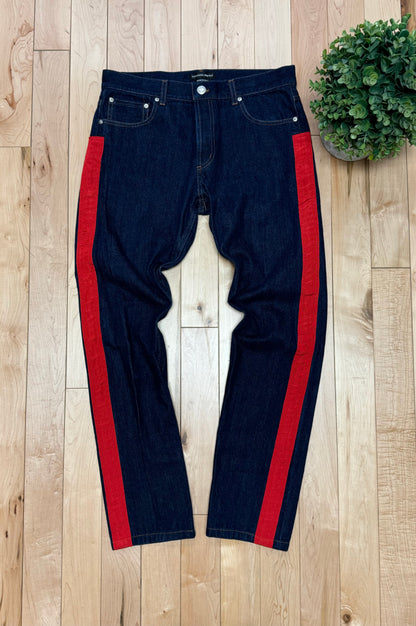 Alexander McQueen Red Stripe Denim