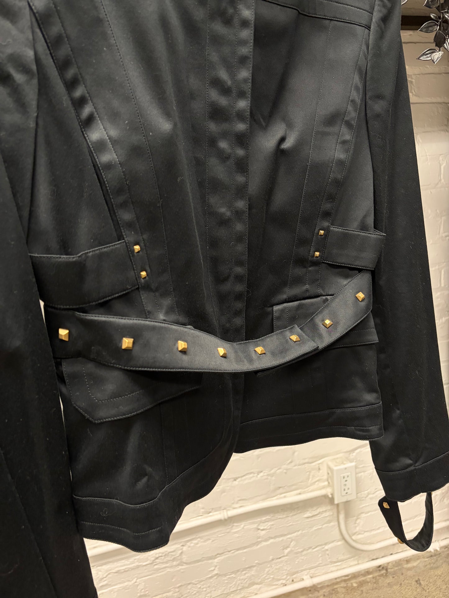SS2003 Gucci by Tom Ford Studded Black Bondage Jacket