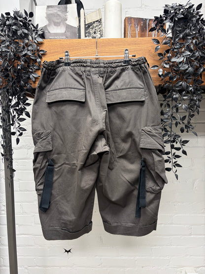 Yohji Yamamoto ‘Ground Y’ Brown Cotton Cargo Shorts