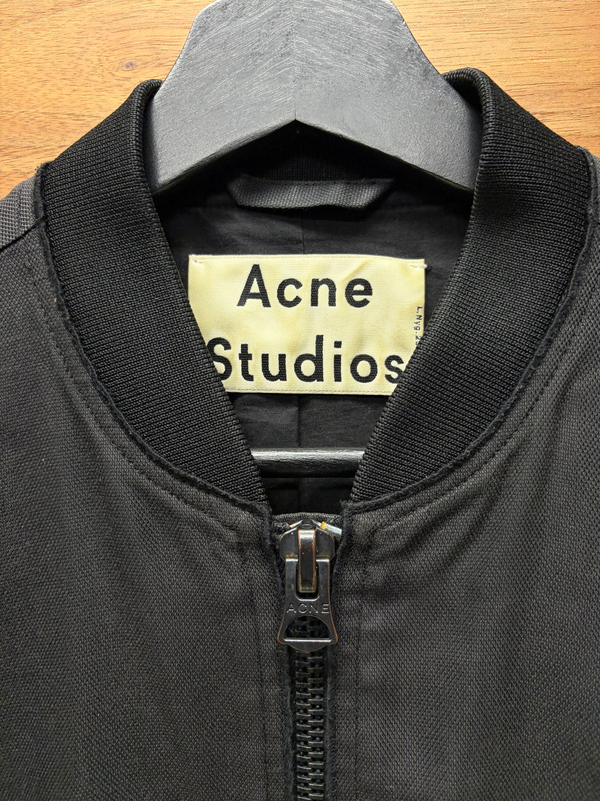 SS2014 Acne Studio  ‘Encore Struct’ Black ‘MA-1’ Bomber Jacket