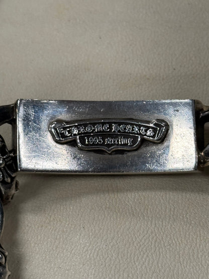 Chrome Hearts ‘Extra Fancy Link’ Dagger Box ID 925 Silver Lobster Clasp Bracelet