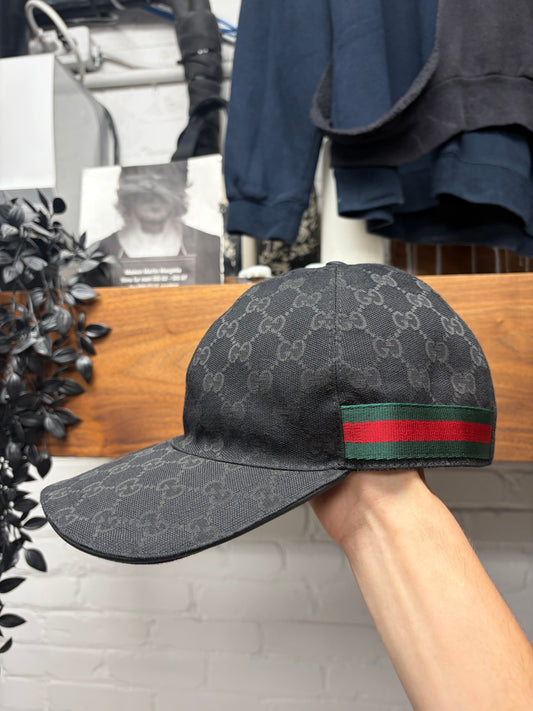 Gucci Modern Canvas Monogram Strap-Back Baseball Cap