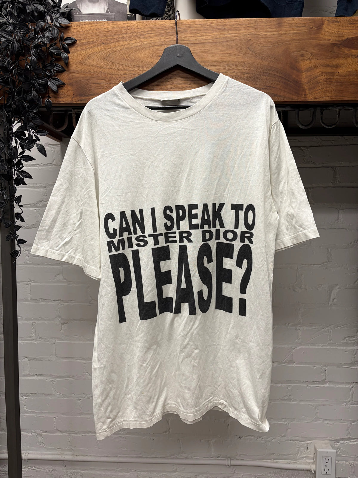 AW2009 Dior Homme ‘Mister Dior’ Oversized White Slogan T-Shirt