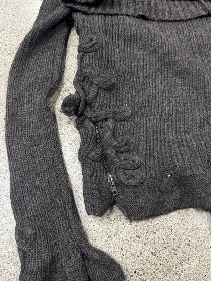 Vintage Jean Paul Gaultier ‘Chinoiserie’ Asymmetric Zip Knit Sweater