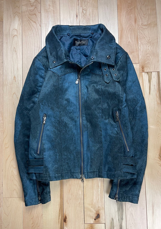 Tornado Mart Triple Zip Blue Work Jacket