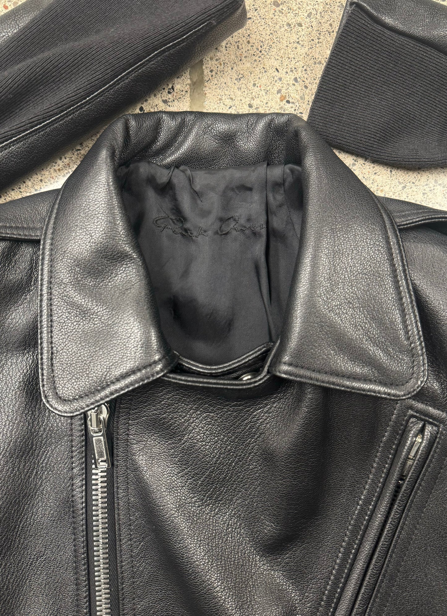 SS2017 Rick Owens ‘Stooges’ Goatskin Leather Jacket