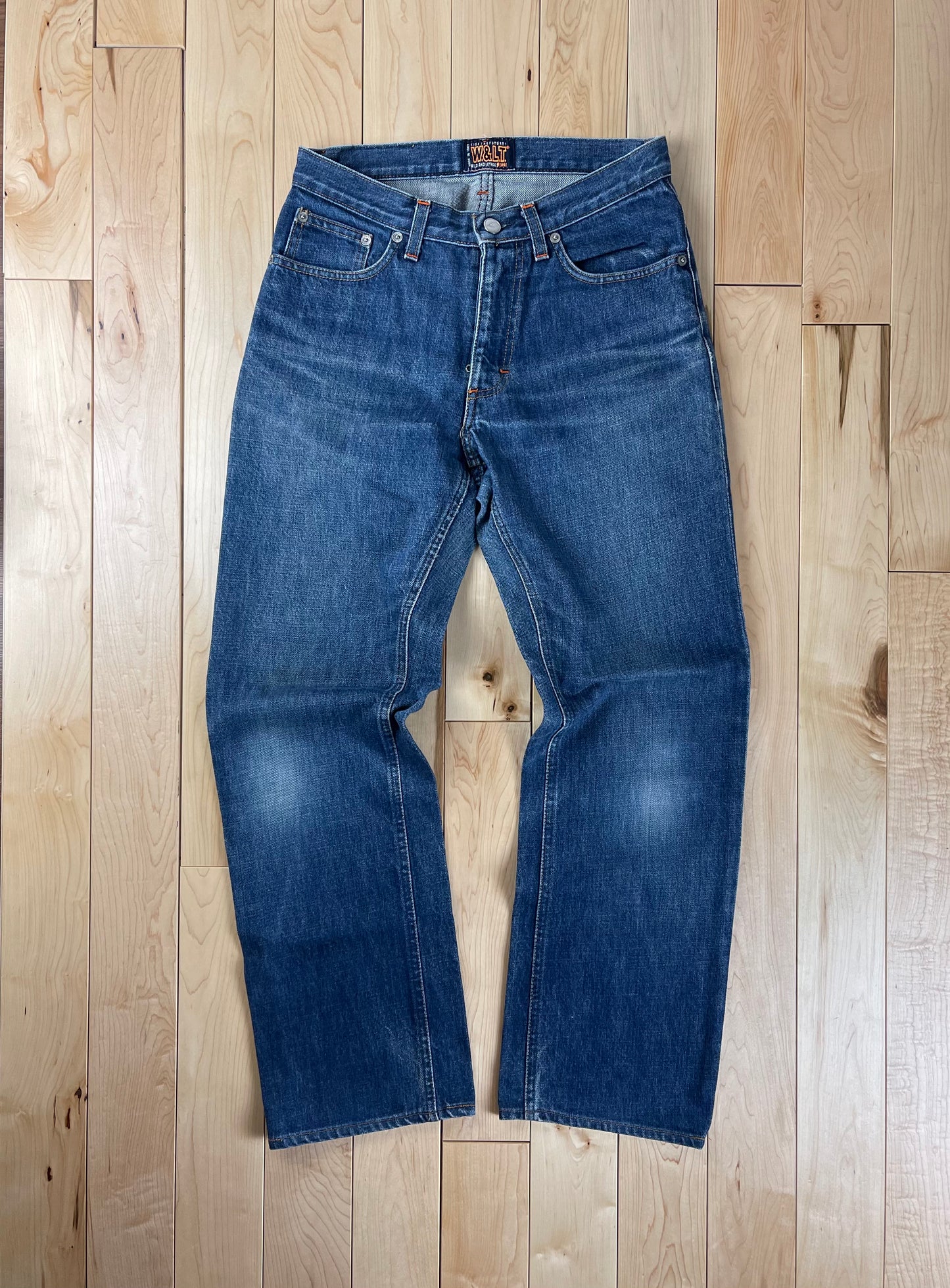 W&LT by Walter Van Beirendonck Boot Cut Washed Blue Denim