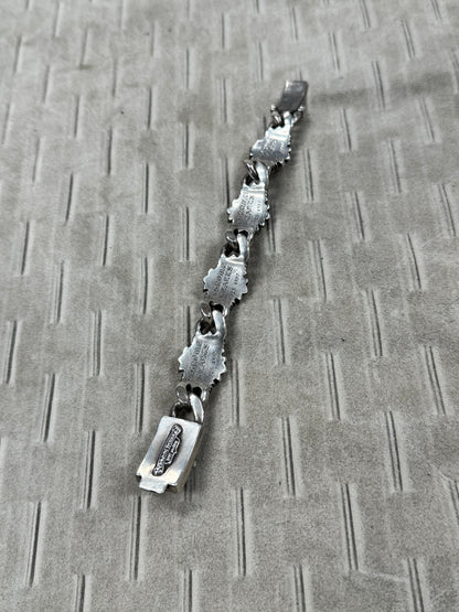 Chrome Hearts ‘Keeper Link’ Solid 925 Silver Cross Bracelet