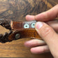 Maison Margiela ‘Braided’ Brown Leather Snap Bracelet