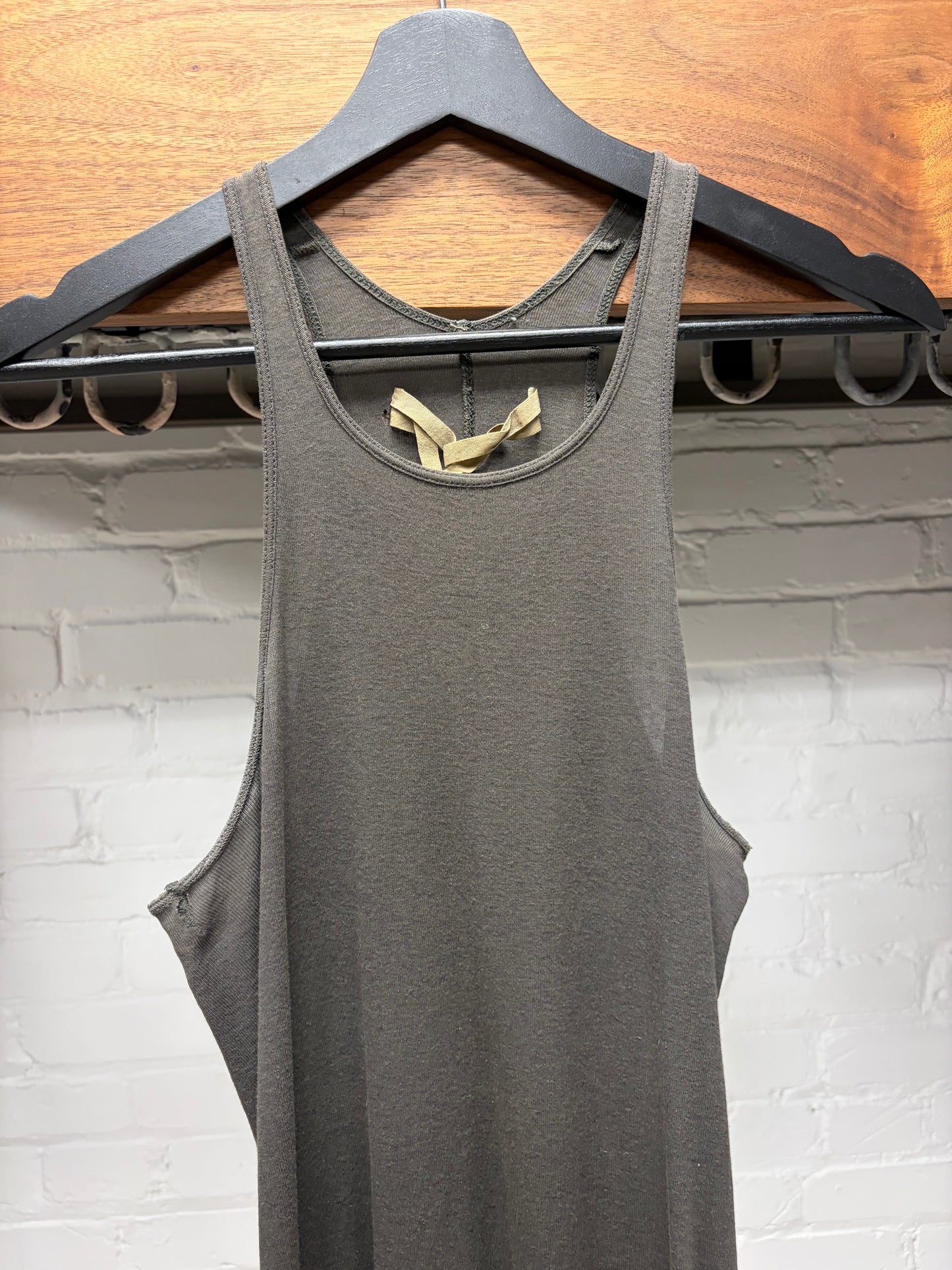 Early 2000s Rick Owens O&M Era Dark Dust ‘Dickflap’ Tank Top