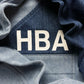 Spring Summer 2014 ‘HBA’ Logo Panelled Blue Patchwork Denim