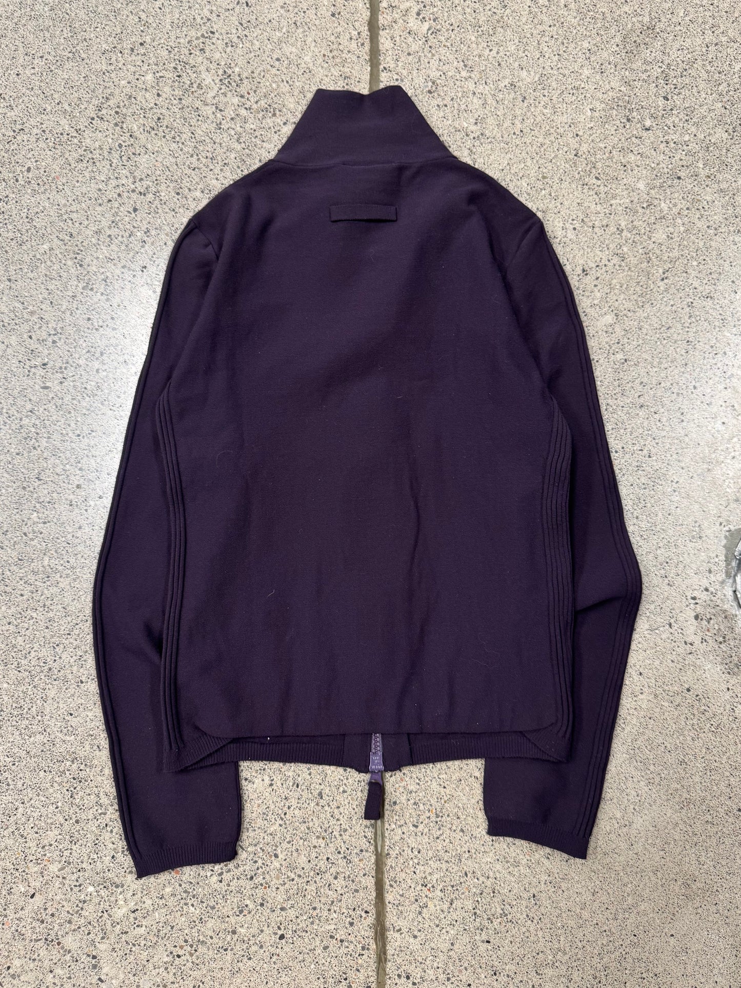 Jean Paul Gaultier Ribbed Purple Track Jacket