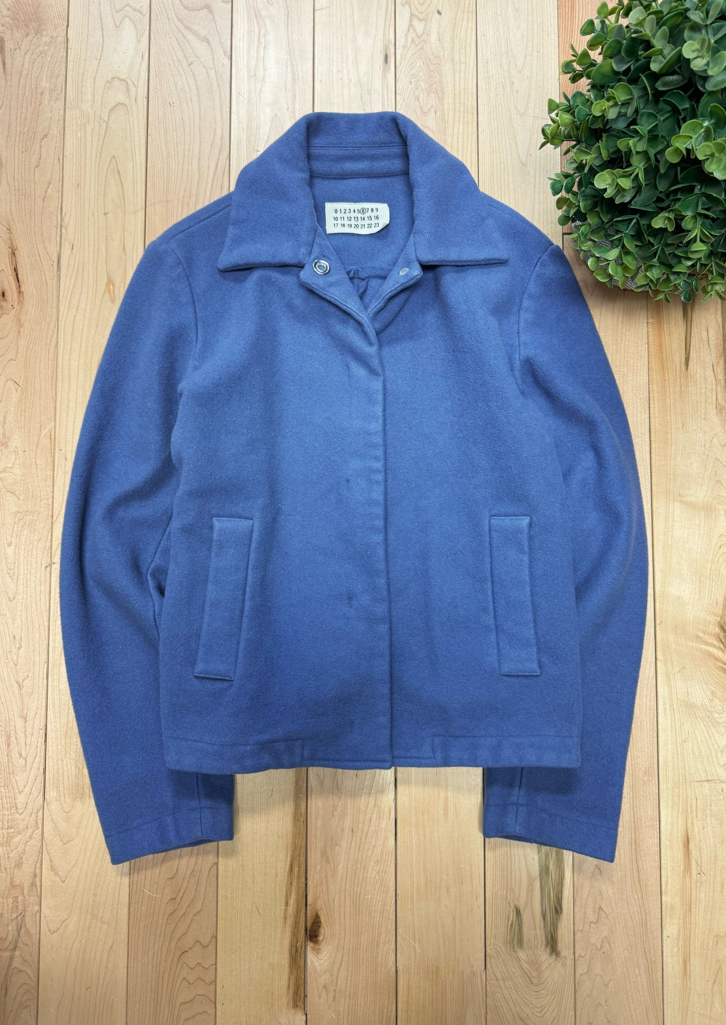 Maison Margiela ‘Dust Blue’ Wool Coaches Jacket