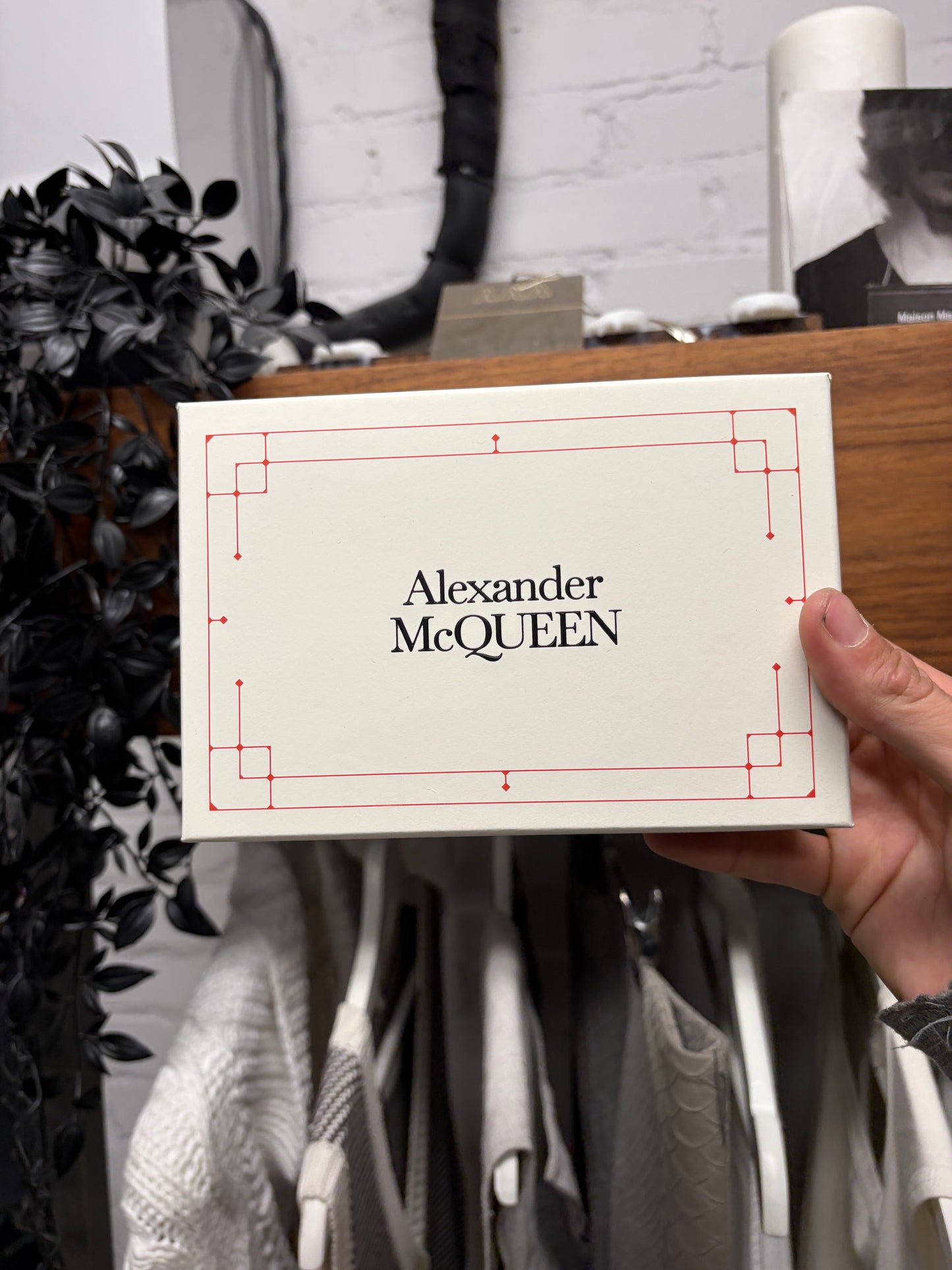 Alexander McQueen Black Leather Bifold Wallet