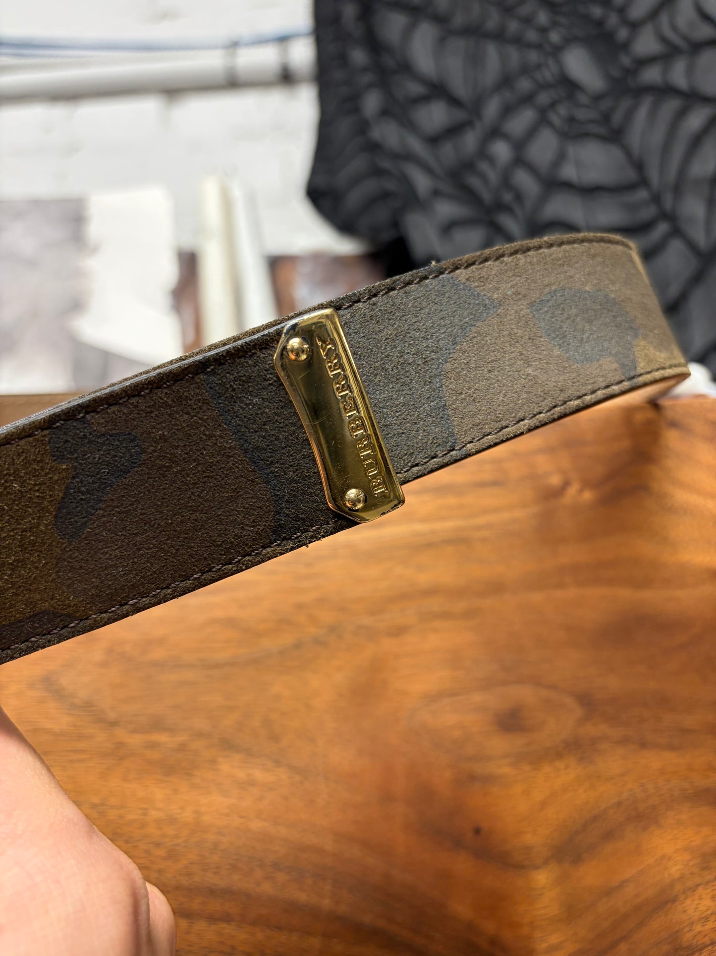 Burberry Leather Camouflage Belt