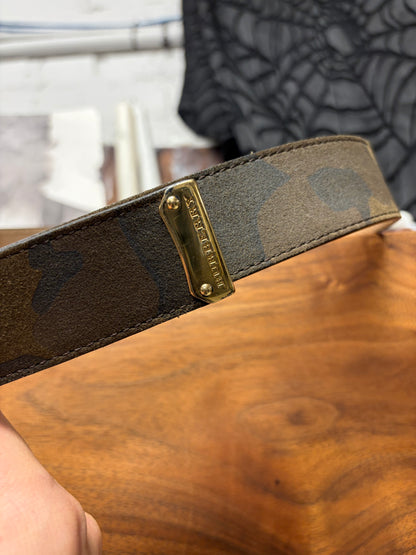 Burberry Leather Camouflage Belt