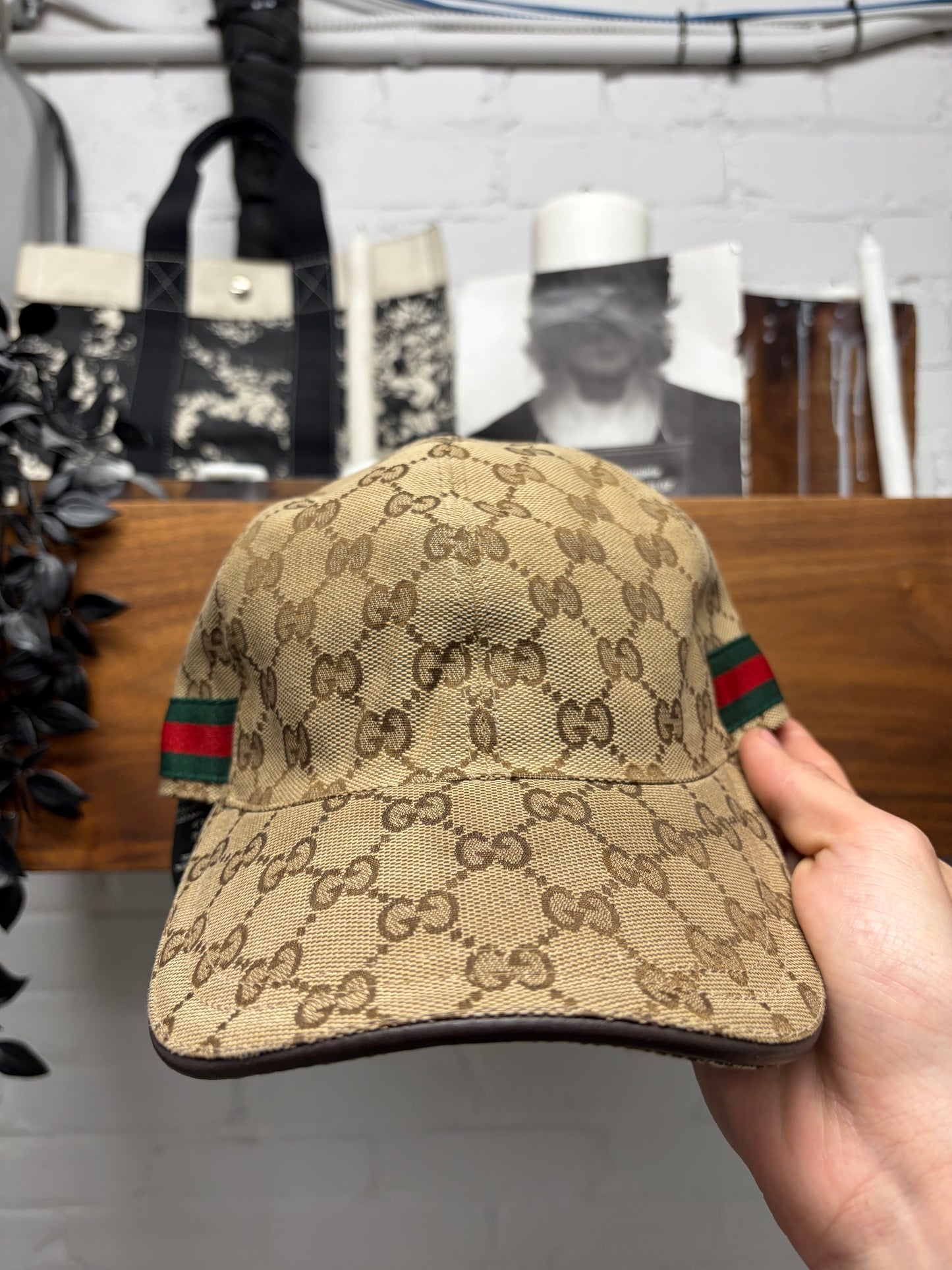 Gucci GG Monogram Canvas  Strap-Back Baseball Hat