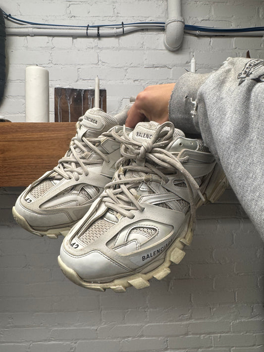 Balenciaga Triple White ‘Track Runner’ Low Top Sneakers