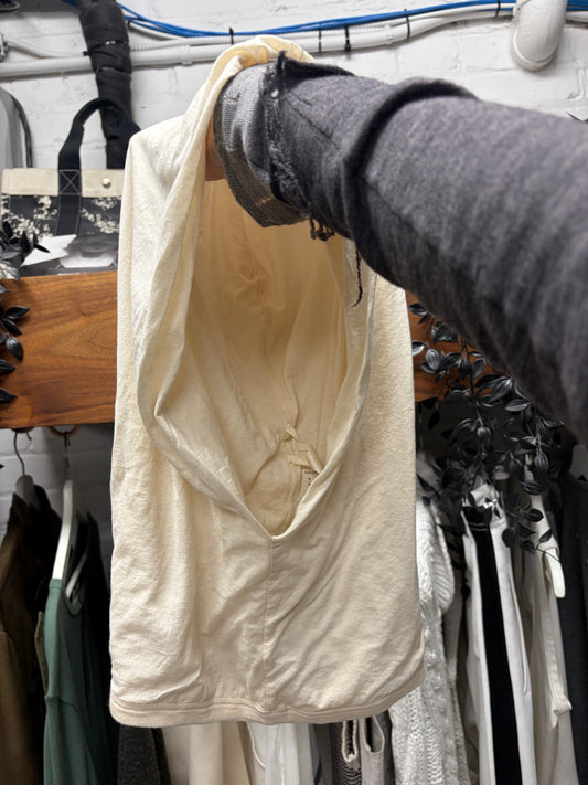 Rick Owens Natural White Cotton Hood
