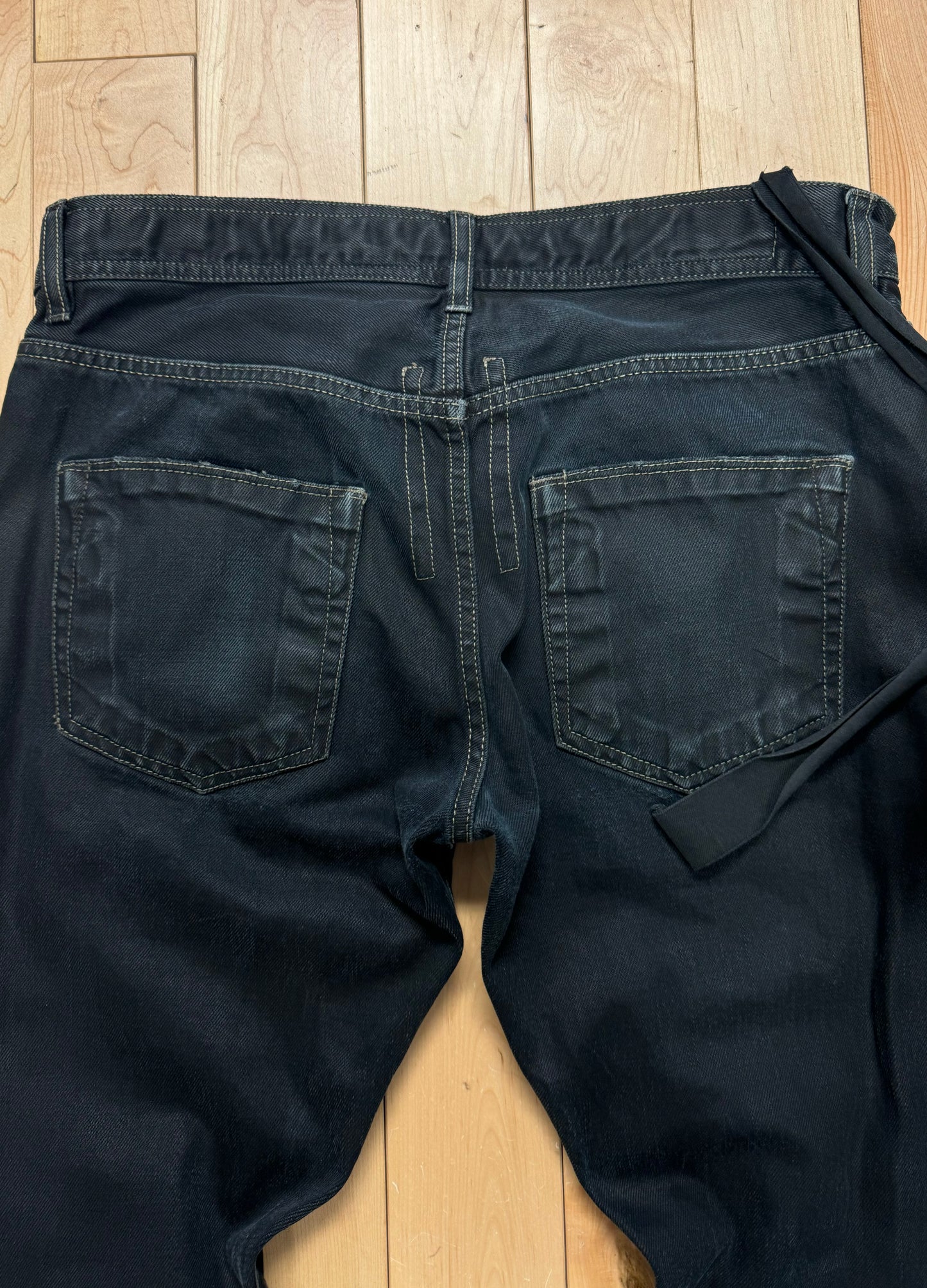 Rick Owens Waxed Detroit Cut Denim