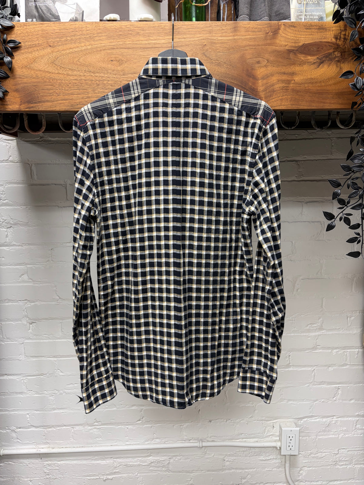 Givenchy Reconstructed Plaid Button Up Shirt