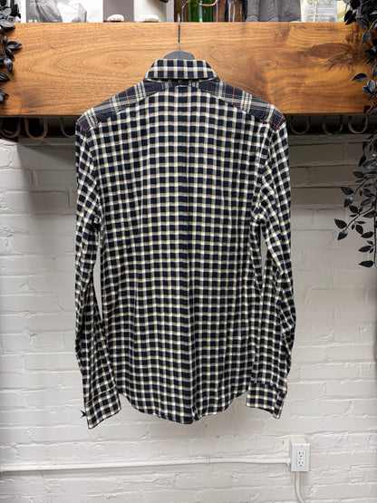 Givenchy Reconstructed Plaid Button Up Shirt