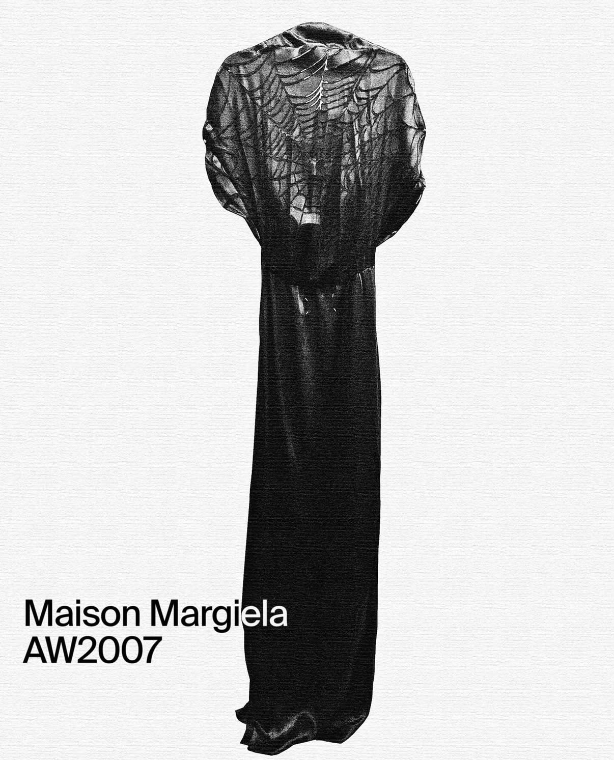 AW2007 Maison Martin Margiela Black Silk ‘Spiderweb’ Cocoon Top